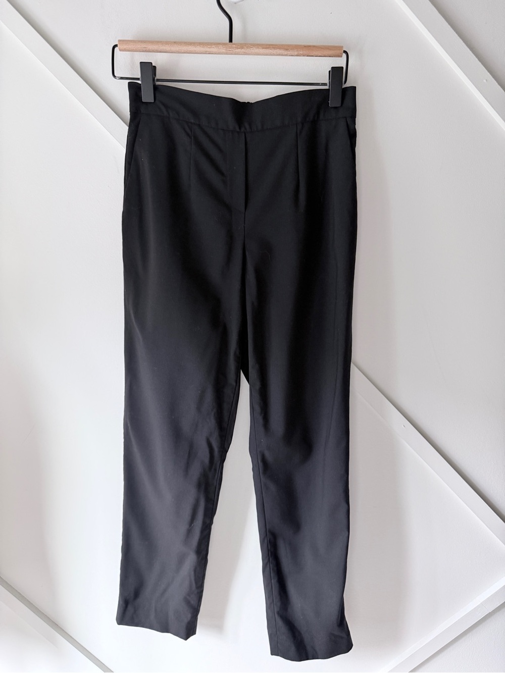 Aritzia Babaton Atelier Wool Blend Tailored Pants Black Size 0 | Slim Ankle